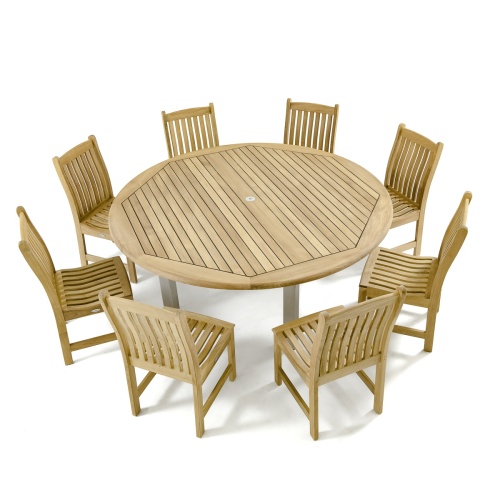 Vogue Veranda Teak Dining Set for 8 - Picture B