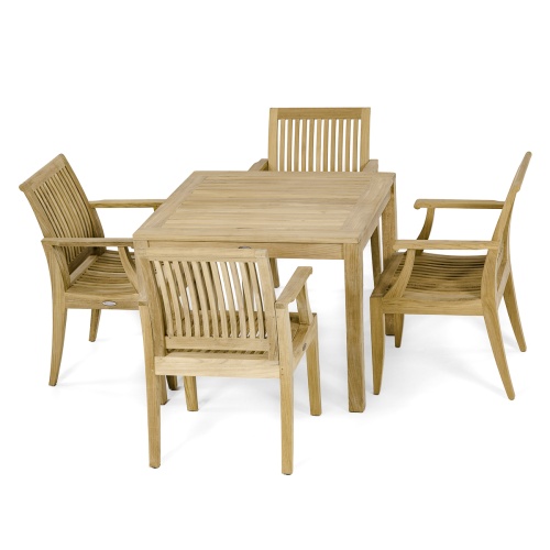 Laguna Bistro Teak Dining Set - Picture A