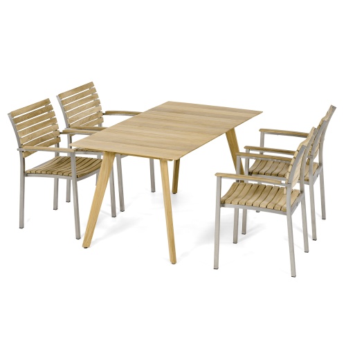 5 pc Vogue Rectangular Dining Set - Picture A