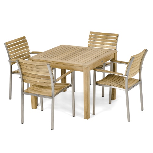 Vogue 5 pc Teak Dining Set - Picture B