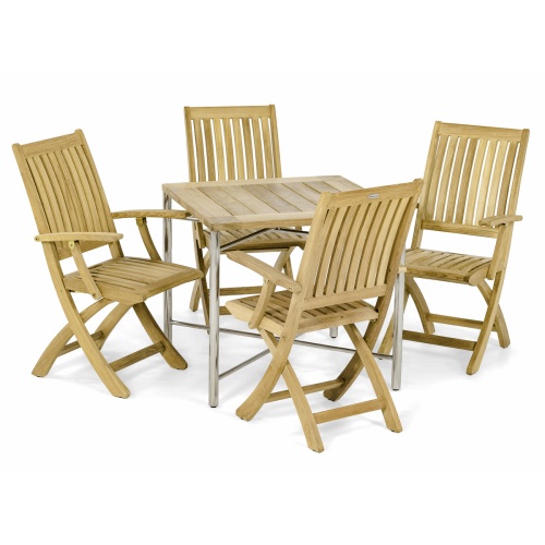 Barbuda Odyssey Teak Folding Dining Set - Picture A