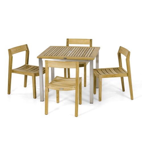 Vogue Horizon 5 pc Teak Dining Set - Picture A