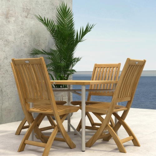 Odyssey Square Barbuda Teak Dining Set - Picture A