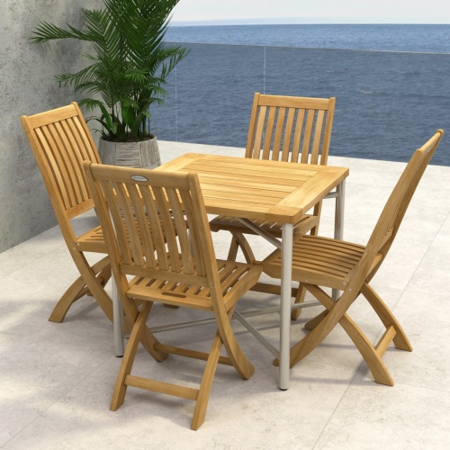 Odyssey Square Barbuda Teak Dining Set - Picture B