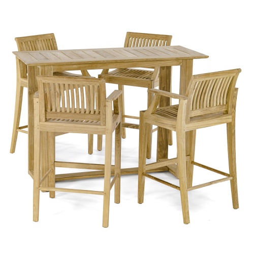 Laguna Horizon 5 pc Teak Bar Set - Picture A