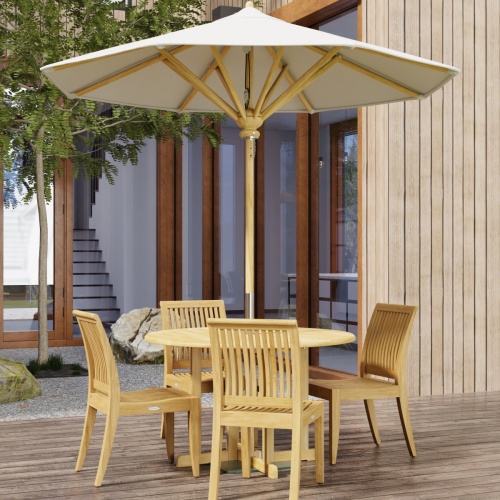 5 pc Barbuda Laguna Teak Dining Set - Picture C