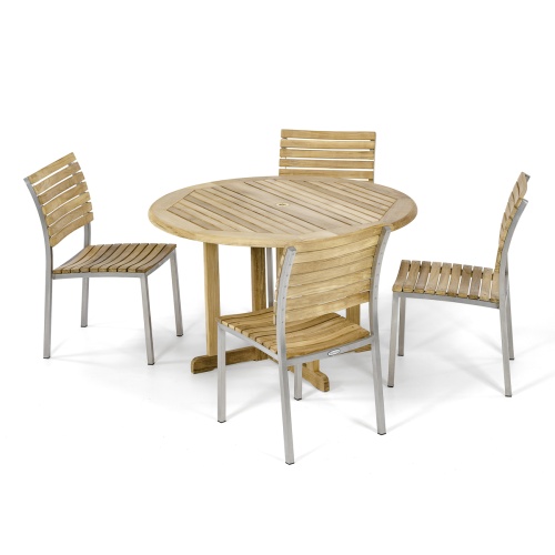 5 pc Barbuda Vogue Teak Dining Set - Picture A