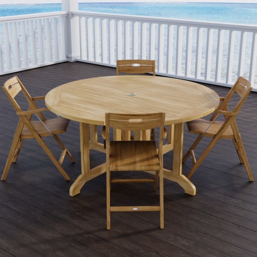 5 pc Barbuda Surf Fold Up Dining Set - Picture B